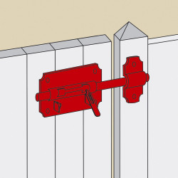 Verrou de box porte-cadenas avec gâche en inox