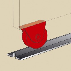 Roue gorge U support extérieur D20 mm