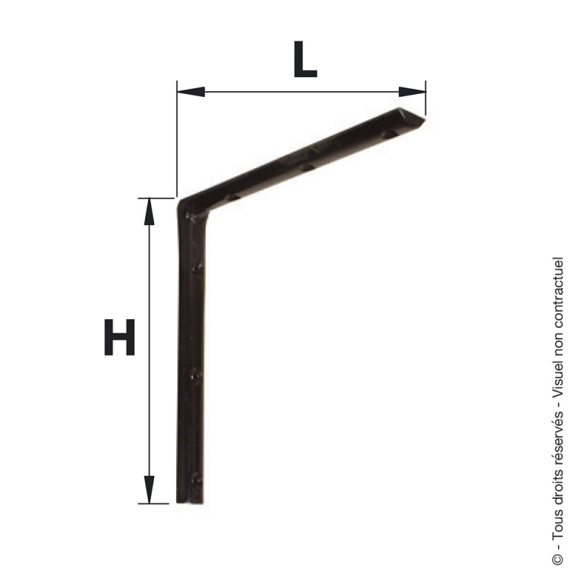 Equerre demi-ronde en acier