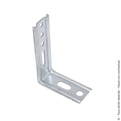 Équerre d'assemblage nervurée acier galvanisé à pan coupé 70 x 130 mm boîte  de 50 - Le Temps des Travaux