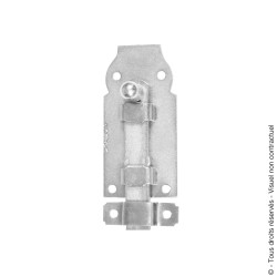 Verrou plat à bouton et gâche