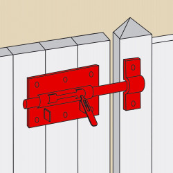 Verrou de box porte cadenas ø10 mm