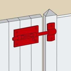 Verrou de box à visser avec gâche