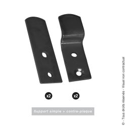 Support simple et kit pour barre de sécurité