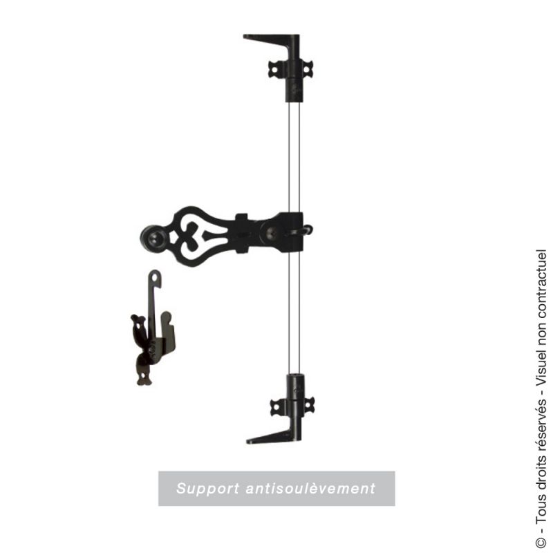 Accessoires pour espagnolette ronde rainurée Accessoires pour espagnolette ronde rainurée