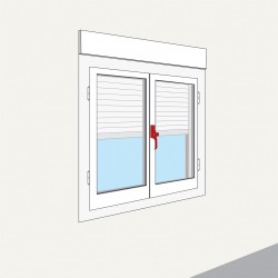 Poignée de crémone à clé n°1 pour fenêtre en bois